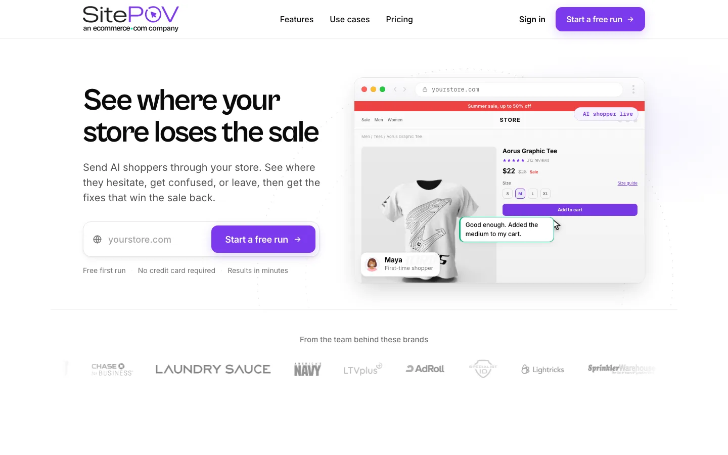 SitePOV home page